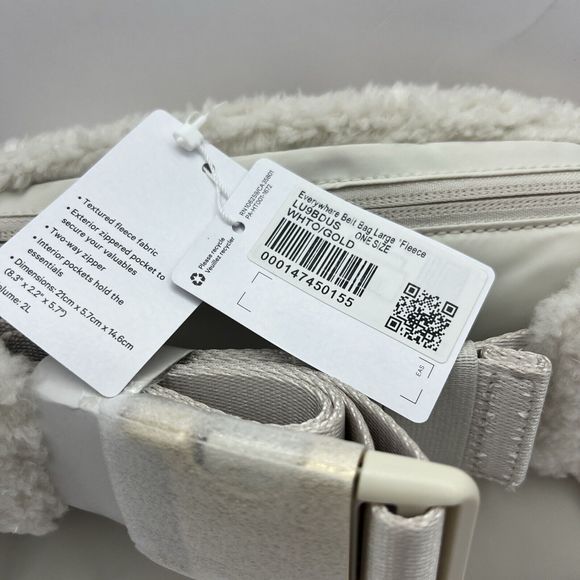 Lululemon Everywhere Fleece Belt Bag - Natural Ivory/Trench 2L New w/tag - Picture 5 of 12